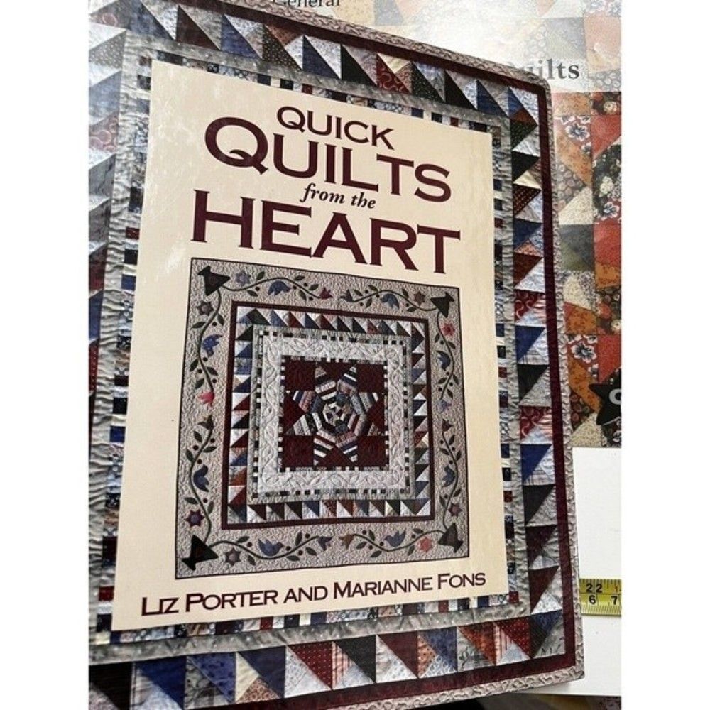 *3/$15 Quick‎ Quilts from the Heart Liz Porter Marianne Fons Hardback Book BJK-B